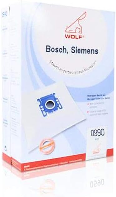 WOLF 0990, Staubsaugerbeutel Micropor für Bosch/Siemens