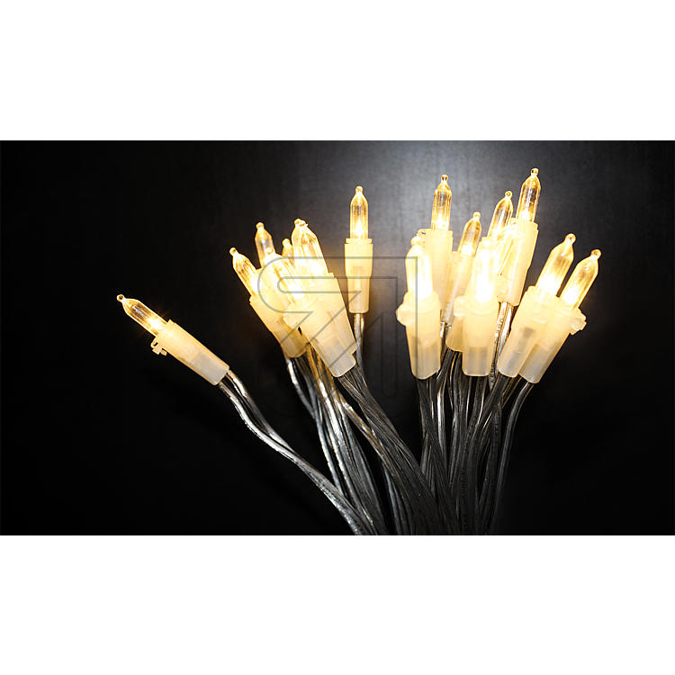 EGB LED Lichterkette 50 flg. für innen warmweiß transparent