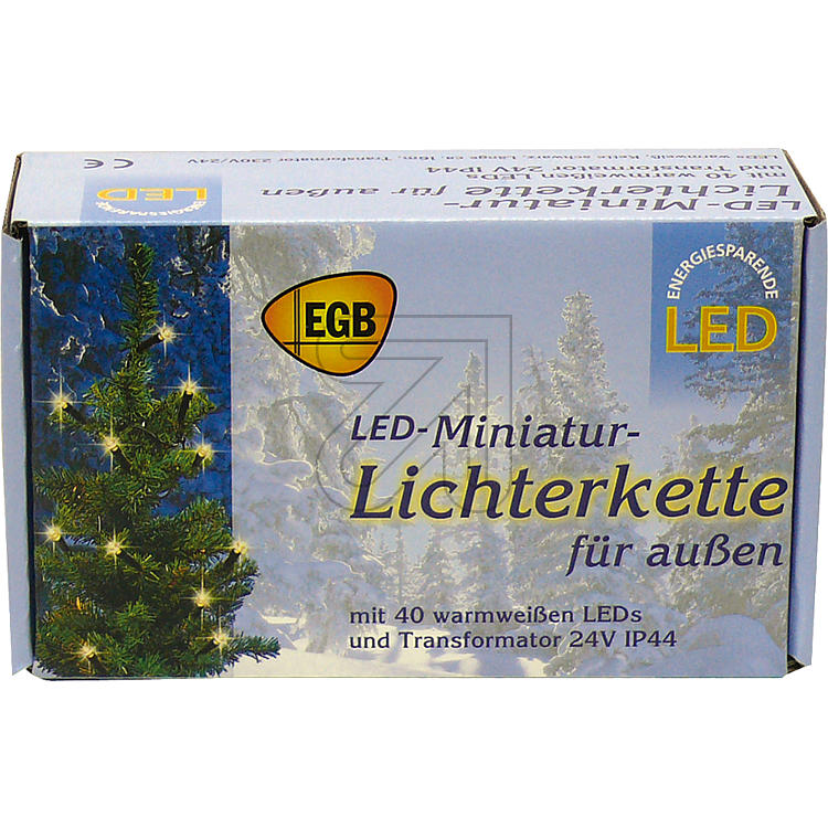 EGB LED Mini Lichterkette 40 flg. warmweiß für innen & außen