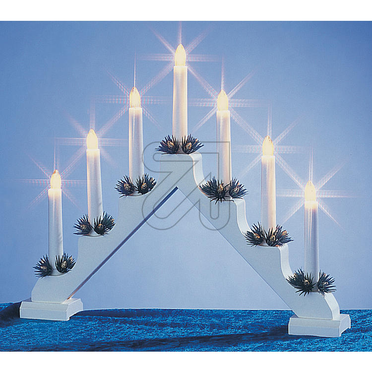 Holzleuchter - Fensterleuchter weiß lackiert