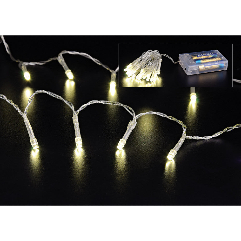 LED - Lichterkette 20er batteriebetrieben in warmweiß für innen