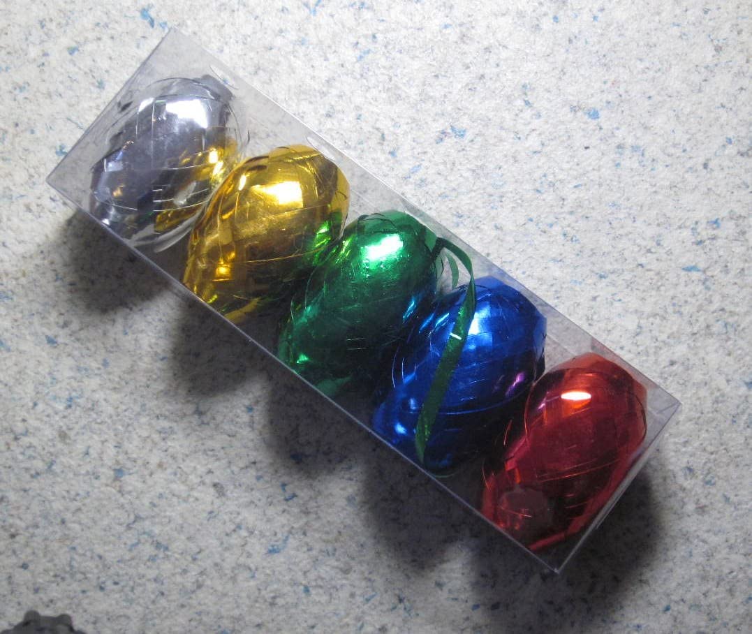 5 Stück Geschenkband 5mmx10m metallic glänzend