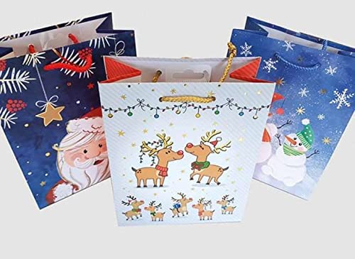 3 Geschenktaschen mit Weihnachtsmotiven