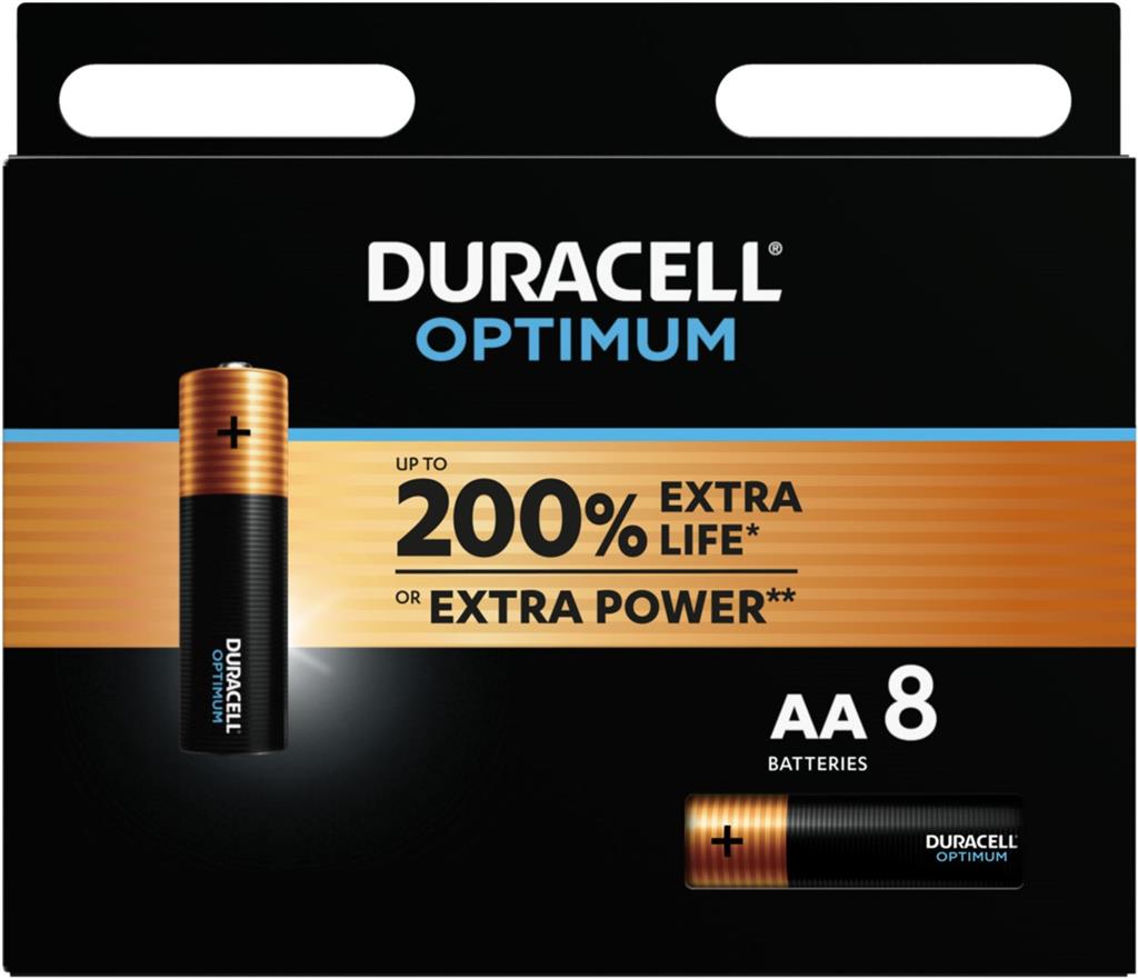 Duracell Optimum Batterie im praktischen 4er oder 8er pack