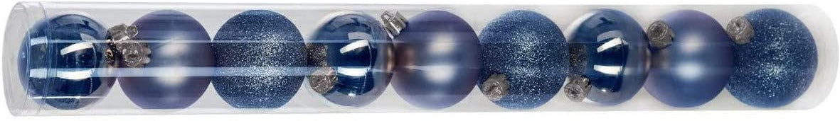 9 Stück Christbaumkugeln 6 cm blau