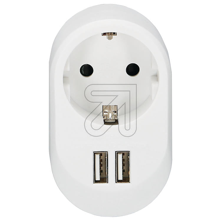 Schuko-Adapter mit 2 USB Ladebuchsen 3400mA total