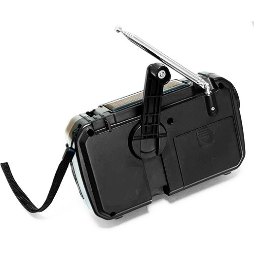 Silva Notfall Solar Kurbelradio SOS 112 schwarz mit Taschenlampe und Kopfhöreranschluss