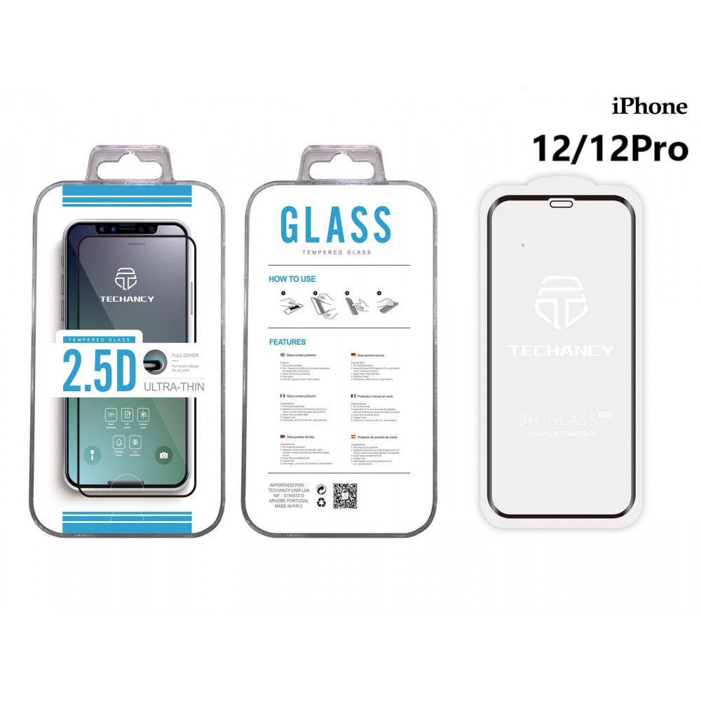Gehärtetes Glas / Panzerglas für Iphone 12/12Pro 2,5D