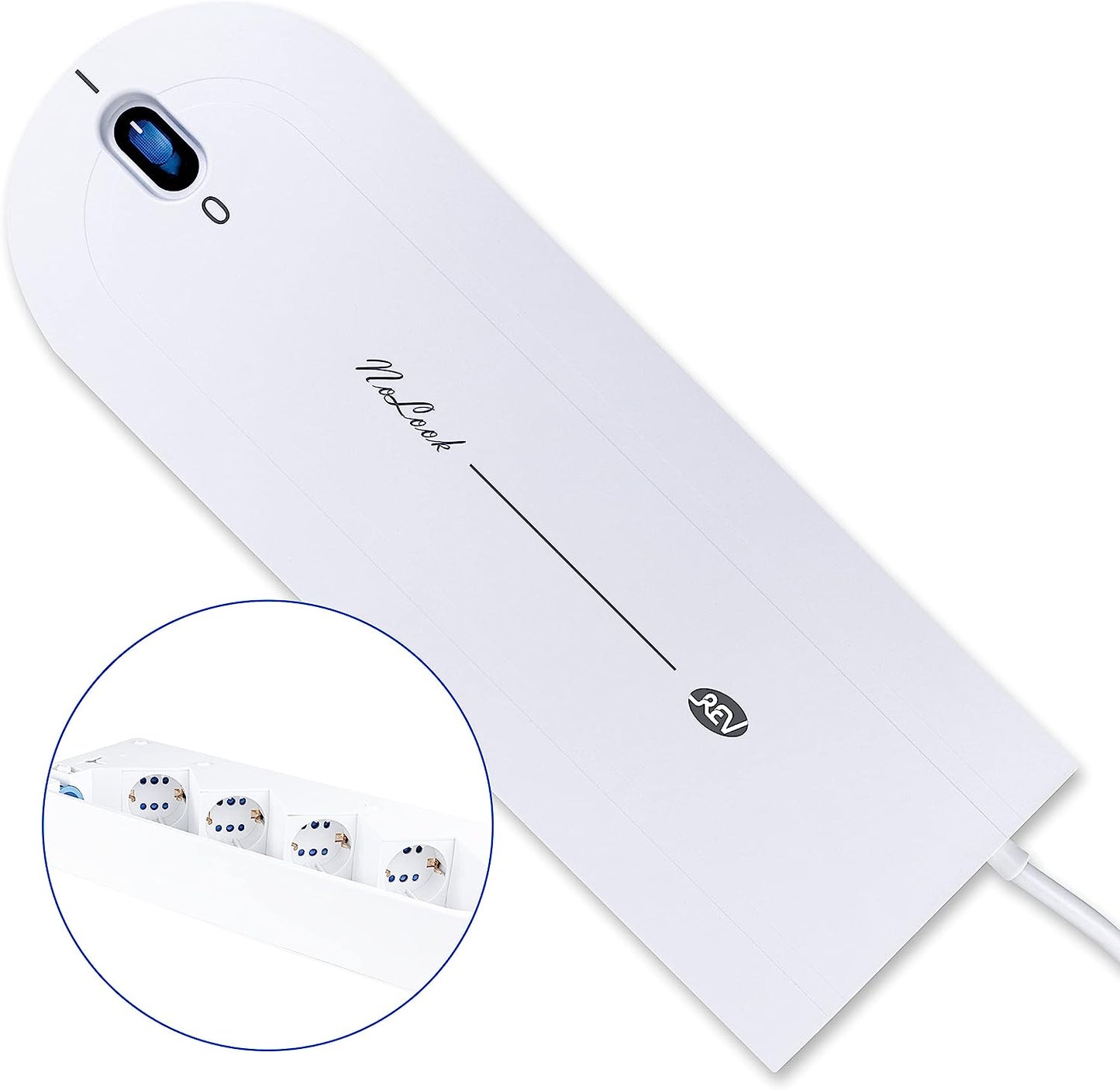 REV NoLook Kabelbox Steckdosenleiste 4=8 fach mit Schalter und Kabel