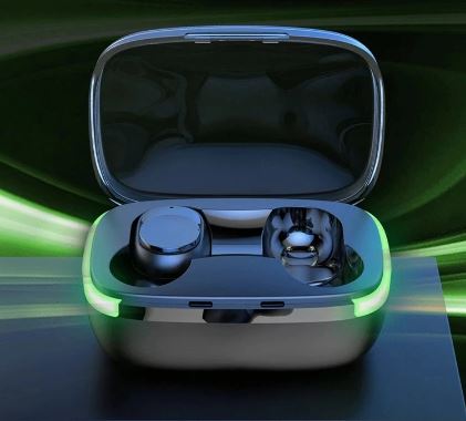 TWS - Y60 Bluetooth n-Ear Kopfhörer / Schwarz in Box mit LED Display