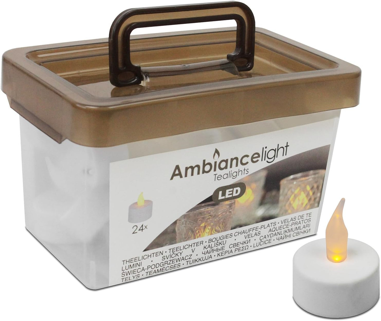 24 Stück LED-Teelichter, H 45, batteriebetrieben