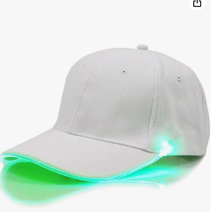 LED Baseballkappe Cap in schwarz oder weiß