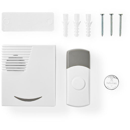 Nedis Drahtloses Türlingel Set DOORB211WT 36 Melodien IP44 Reichweite 300m 80 dB