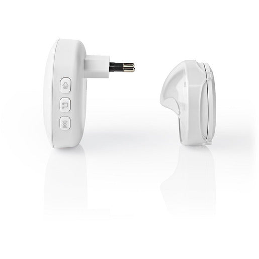 Nedis Drahtloses Türklingel Set DOORB222CWT 80 dB Reichweite 300m IP44 36 Melodien