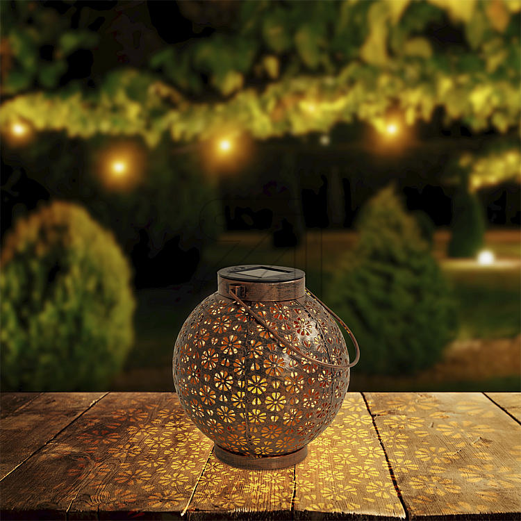 Solar Dekoleuchte bronze IP44 2-er Set