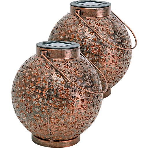 Solar Dekoleuchte bronze IP44 2-er Set