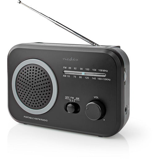 Nedis Radio im Taschenformat RDFM1330GY schwarz Batterie/Netz