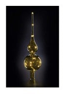 LED Christbaumspitze „Tree Topper“ – Bernsteinfarben, 29 cm – mundgeblasenes Glas, kabellos
