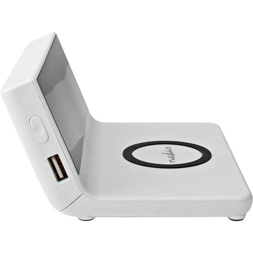 Nedis Wecker mit kabellosem Ladegerät für Smartphone WCACQ20BK / WCACQ20WT